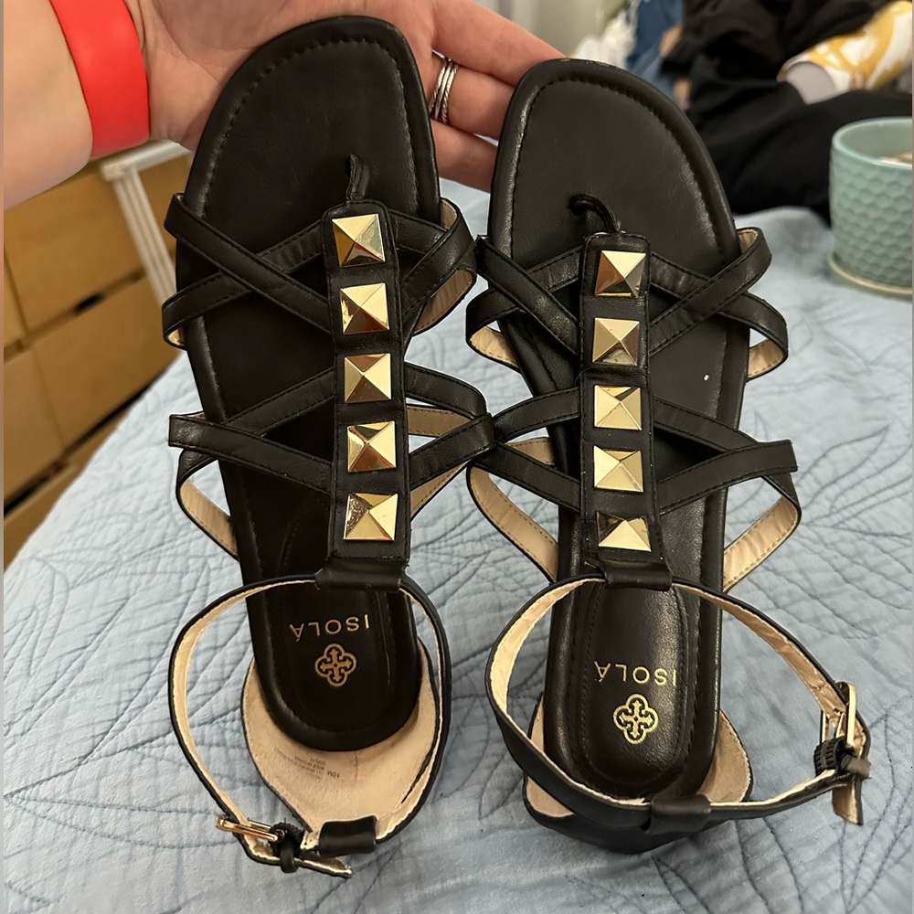 Isola Sandals - Black - Size 10